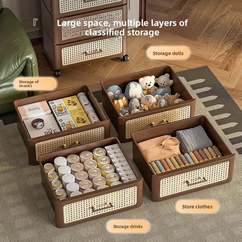 خزانة بأدراج منزلية، خزانة للوجبات الخفيفة العتيقة، خزانة بلاستيكية، غرفة النوم المنزلية، غرفة المعيشة، صندوق تنظيم #2