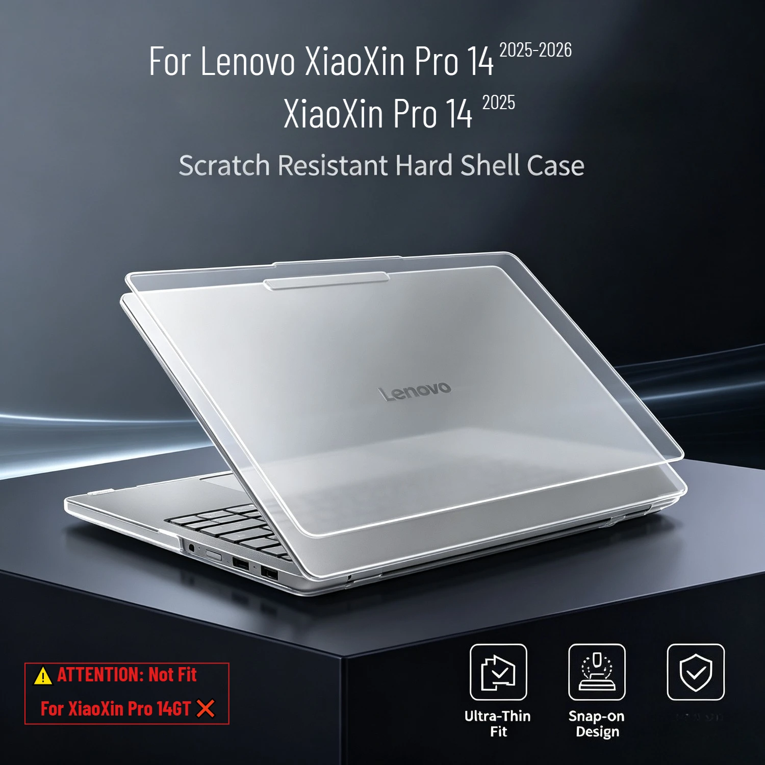 Frosted Clear Cover for 2025-2026 Lenovo XiaoXin Pro 14 Case AGP11/IPH11/IRH10R Anti‑Scratch Hard Shell for XiaoXin 14 IRH10