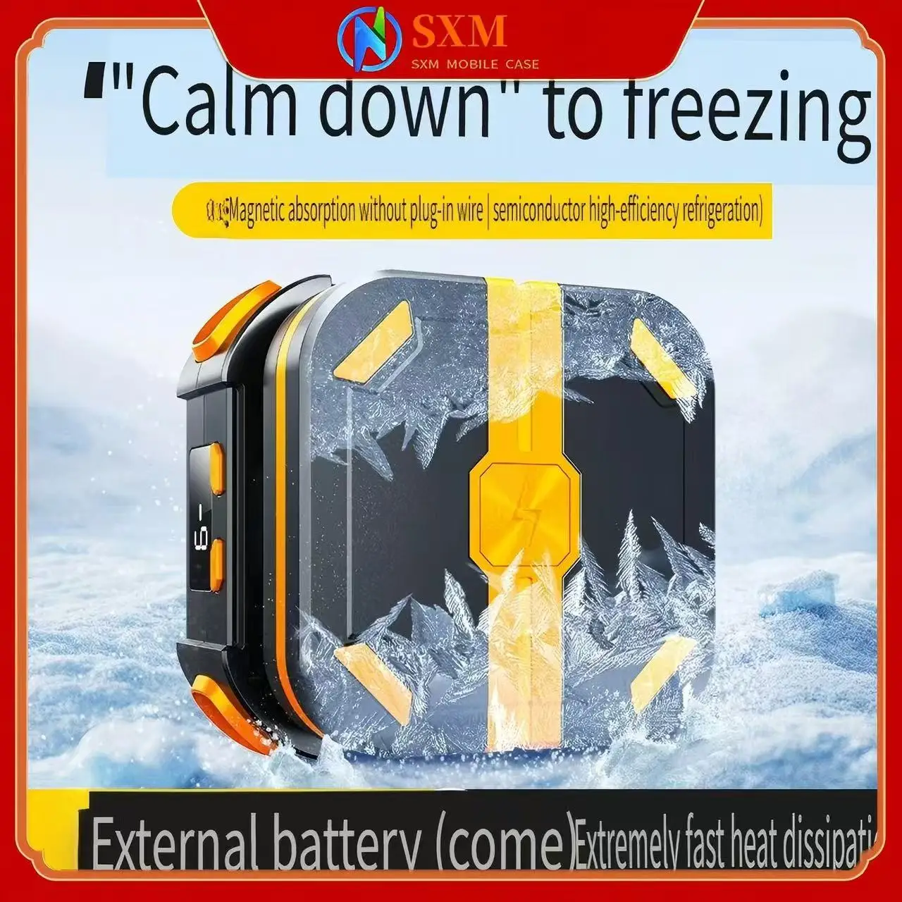 Mobile phone radiator, semiconductor cooling, freezing, charging model, cooling, digital display, gaming battery, wireless