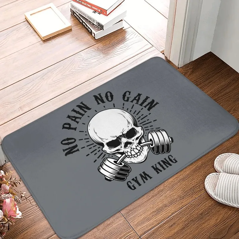 Bodybuilding Fitness Powerhouse Gym Front Door Mat Anti-Slip Carpet Outdoor Mat Absorbent Doormat Garden Garage Entrance Rug