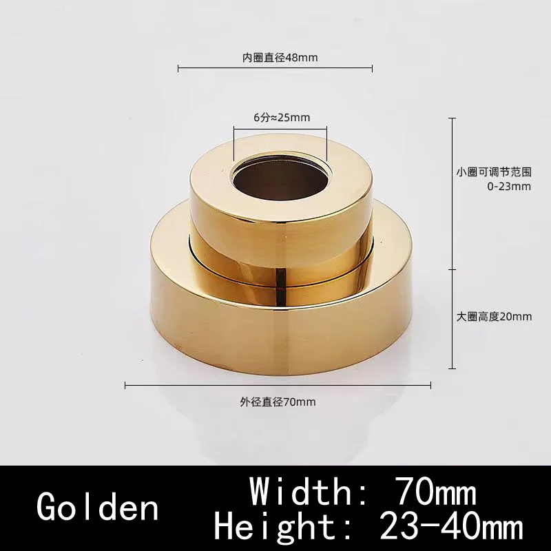 Variant: 70mm round golden