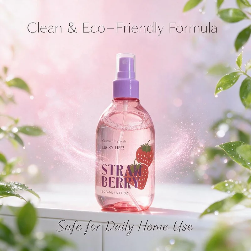 `Strawberry Scent Room Spray, Household Air Freshener, Sweet Fruity Fragrance Mist, Long‑Lasting Aroma for Bedroom Wardrobe Clos