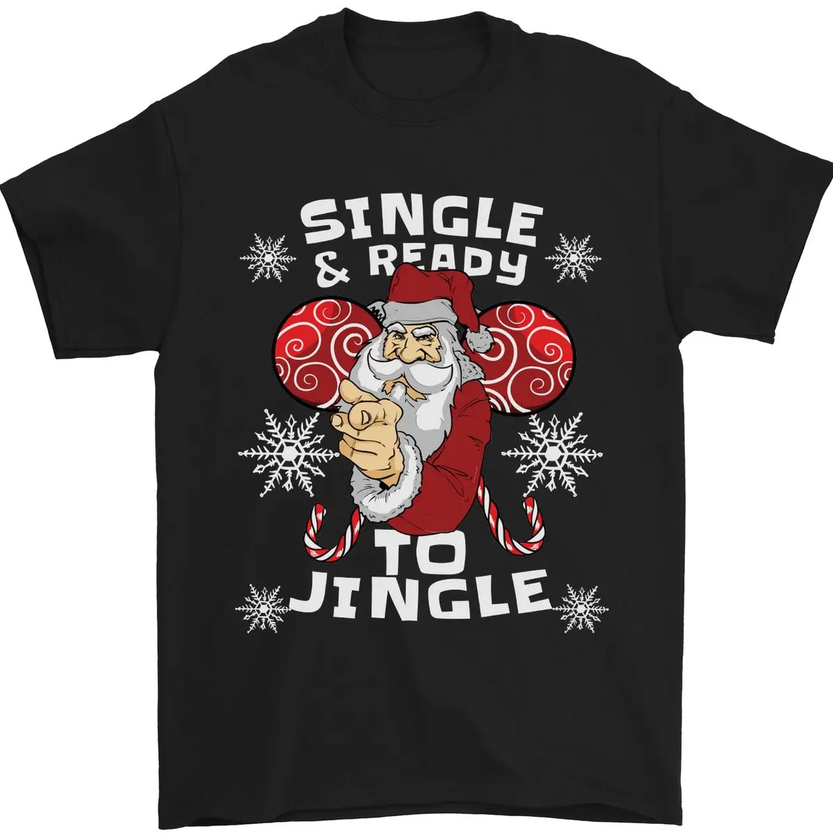 T-shirt a maniche corte da strada con stampa di omino di pan di zenzero natalizio casual e comoda in cotone 100% per uomo e donna