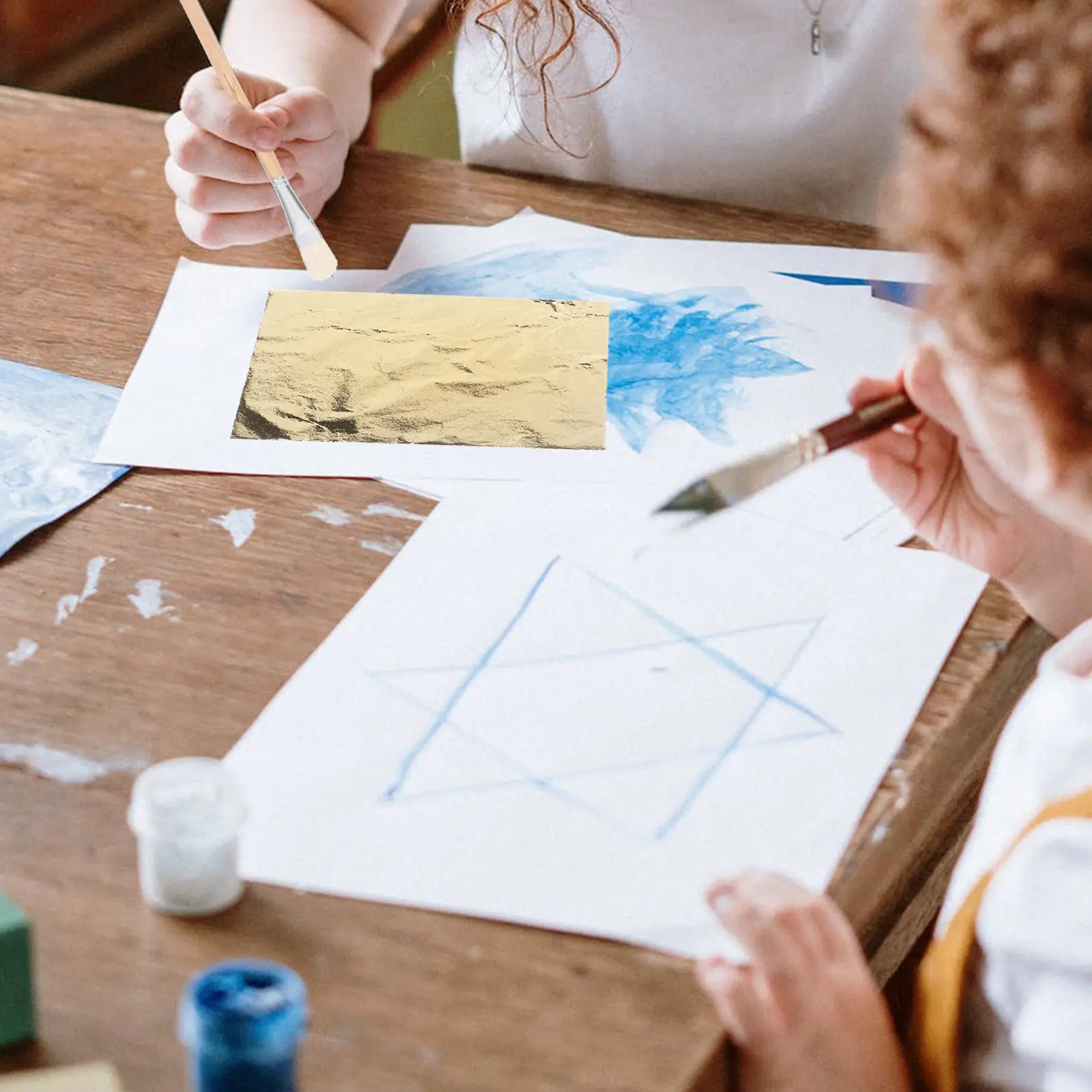 

1Set Gold Foil Sheets Decorative Material Shiny Gold Flake DIY Arts Handcrafts for Christmas Halloween Furnishings