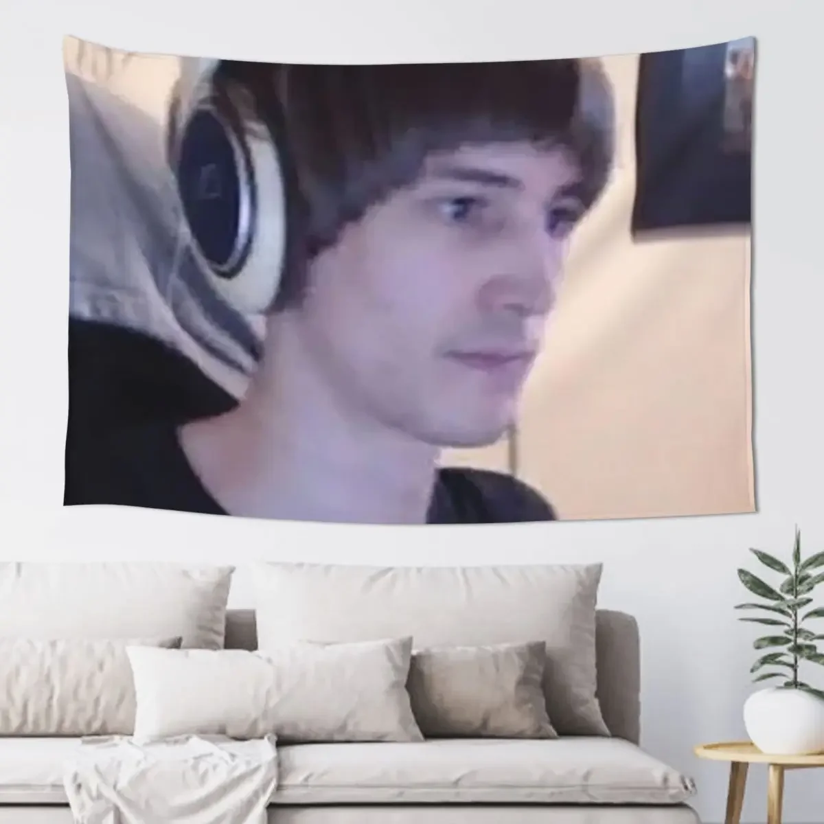 

xQc bowl haircut funny Tapestry Decoration Room Hanging Wall Bedrooms Decorations Tapestry