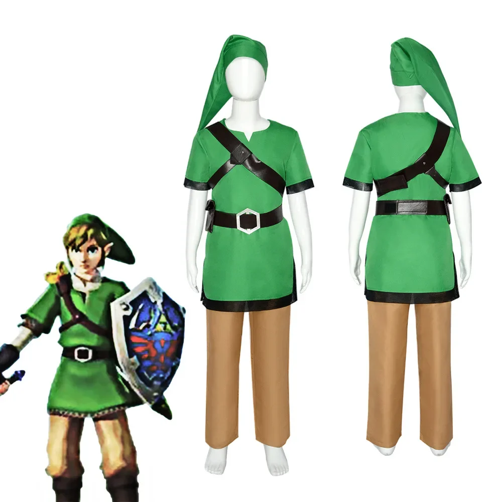 

Anime Zelda Skyward Sword Link Cosplay Costume Game Cosplay Clothes Link Green Uniform Men Women Outfits Halloween Suit
