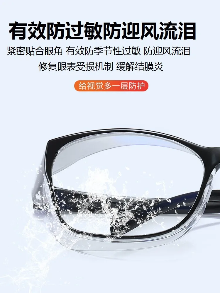 Anti-pollen, anti-allergic discoloration glasses, windproof, dustproof, gray-proof, droplet-proof
