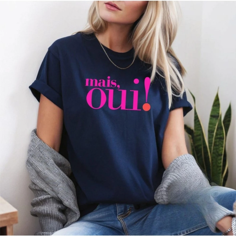 

Мега-красивая французская неоновая рубашка со слоганом «Вазу Уи!» Стильное заявление в ярких дизайне Футболки со слоганом Эстетическая одежда