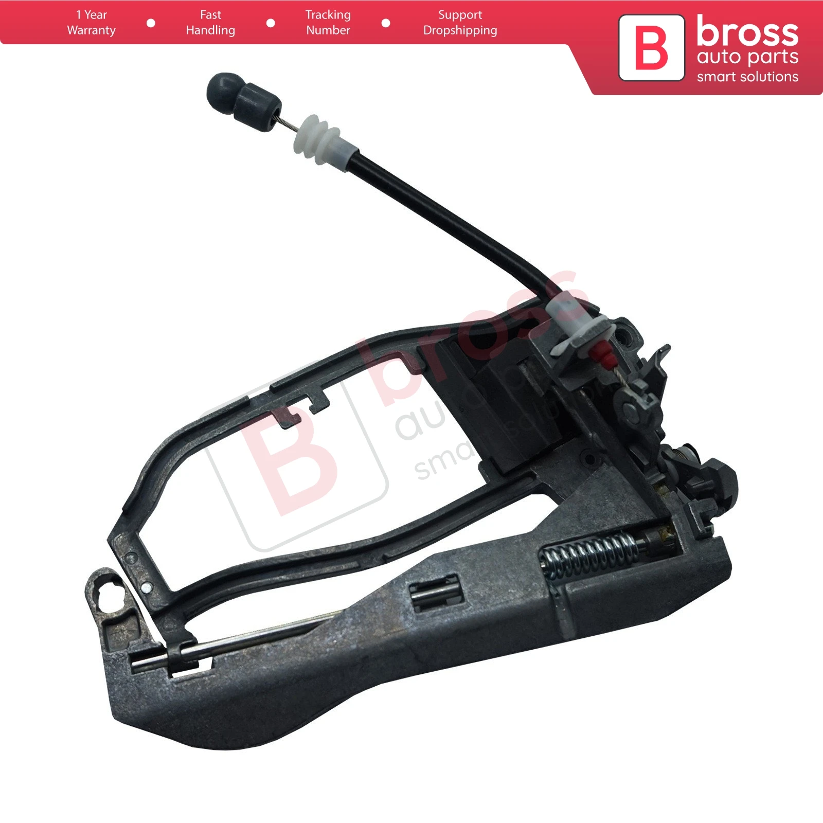 Bross Auto BDP995 Car Outside Exterior Door Handle Housing Carrier Frame Bracket Rear Left  51228243635 For BMW X5 E53 2000-2006