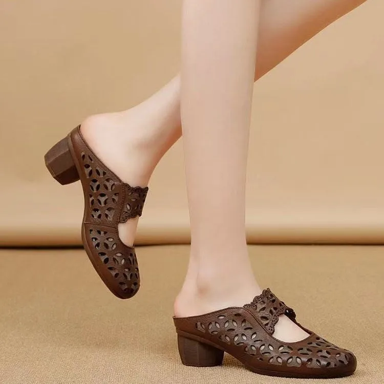 Shoes Low Fabric Hoof Heels PU Basic Rome Rubber Low Shoes Rubber Basic Rome Fabric Hoof Heels