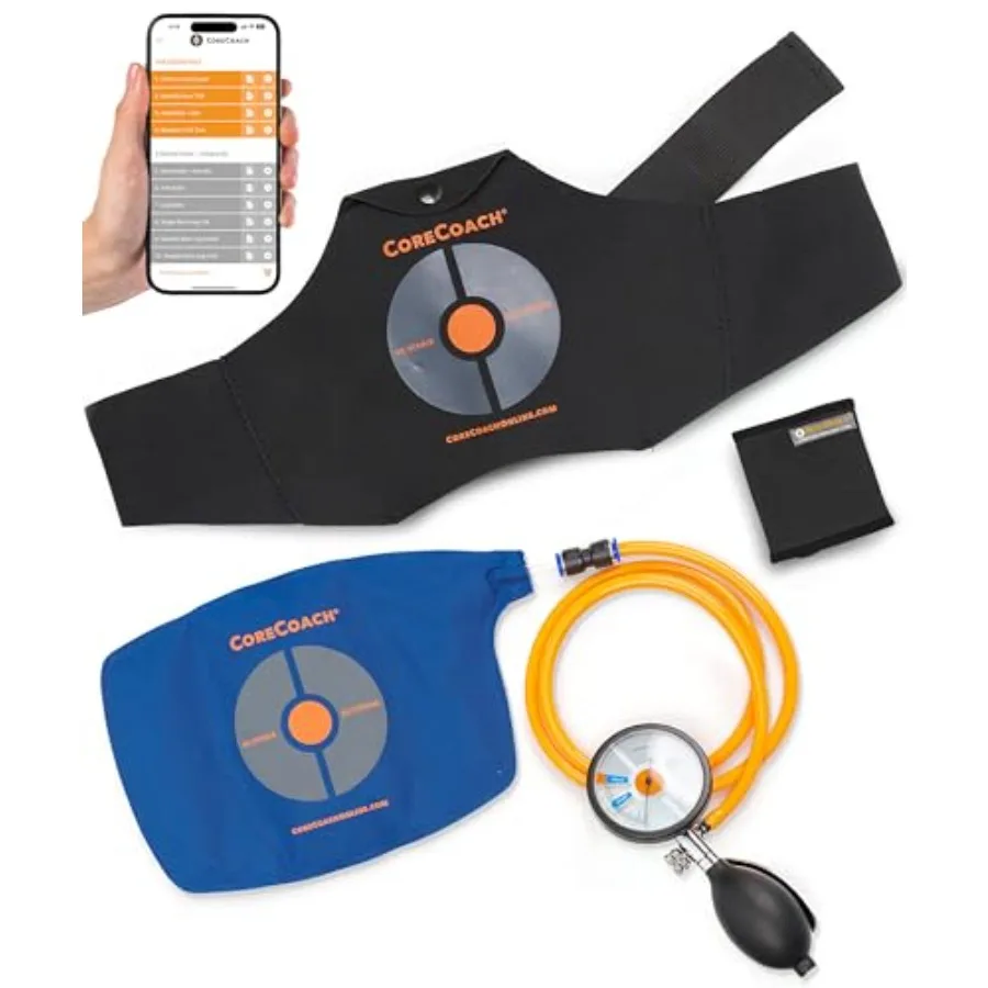 

Pressure Biofeedback Device for Home Use - For Core Strength Training and Lower Back Support System with Lumbar Air Pillow Wais