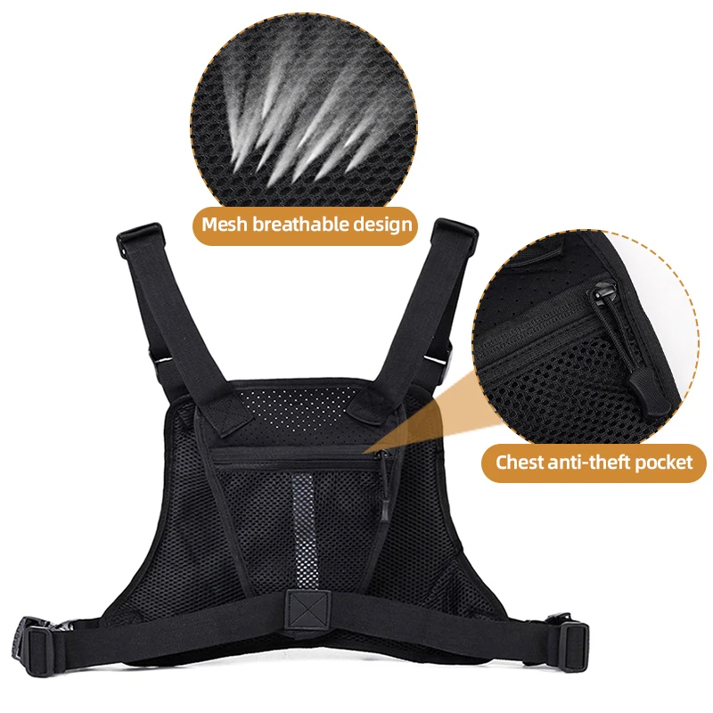 Bolsa táctica MOLLE para chaleco, organizador de pecho con bolsillos - imagen 3