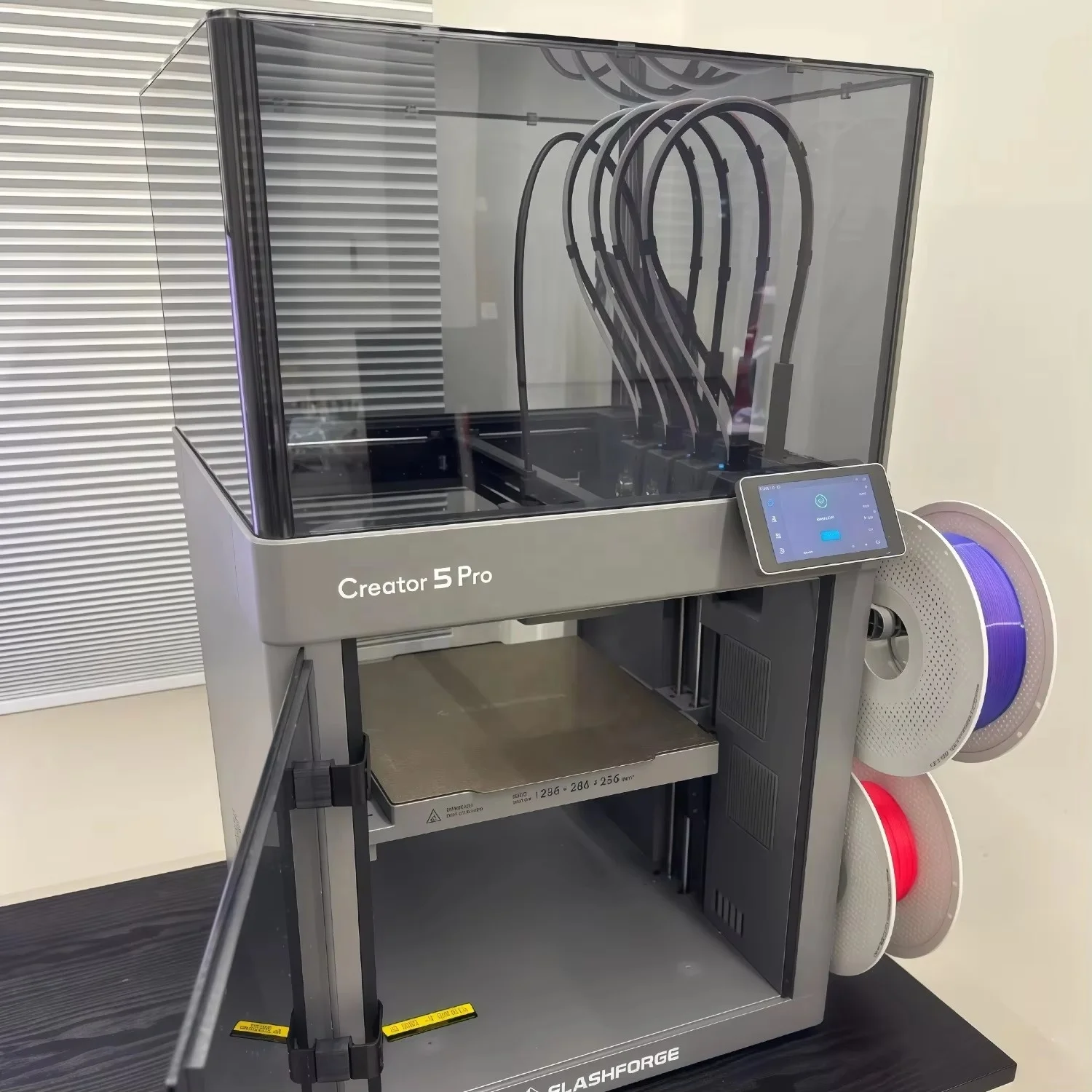 Flashforge Creator 5 Pro 4-Toolhead 3D Printer 500% Faster Multicolor Printing Zero Purge Waste Auto Leveling