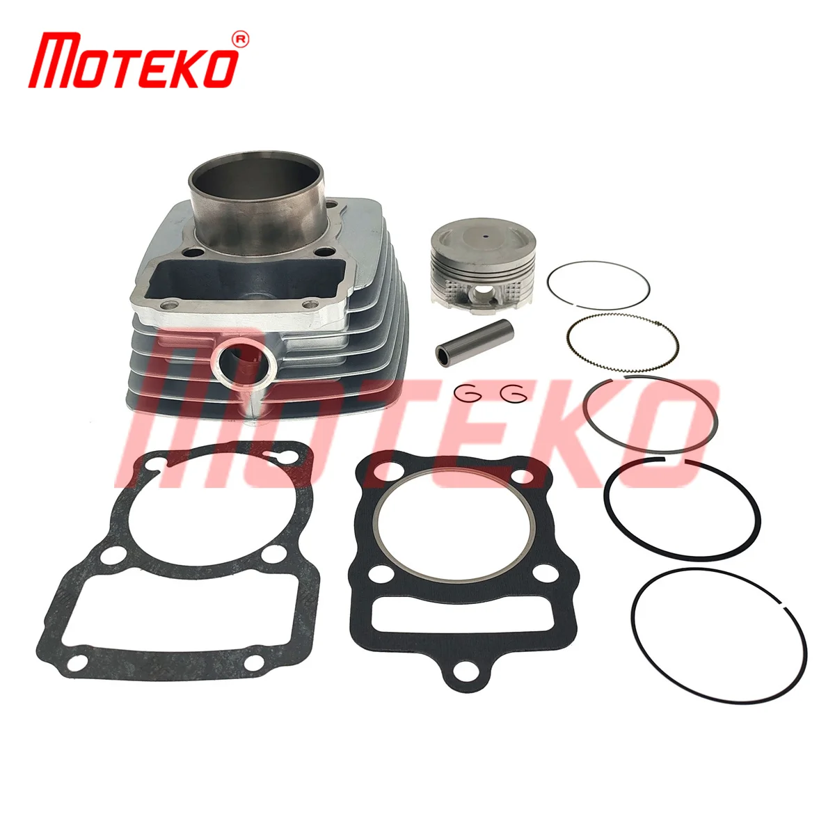 Kit de Cilindro y Pistón CG150 de 62 mm (Pistón Corto) con Pasador de Pistón de 13 mm, Piezas de Motor 4T 162FMJ 150CC para Motor Chino BX17030073