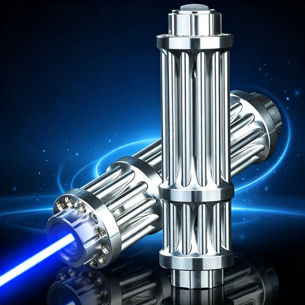 Image of Hochleistungs-017-Laserpointer mit Transformationsmuster, einstellbarem Fokus, Laserlichtführung, Fingerstern-LED und Verkaufsstiftfunktion