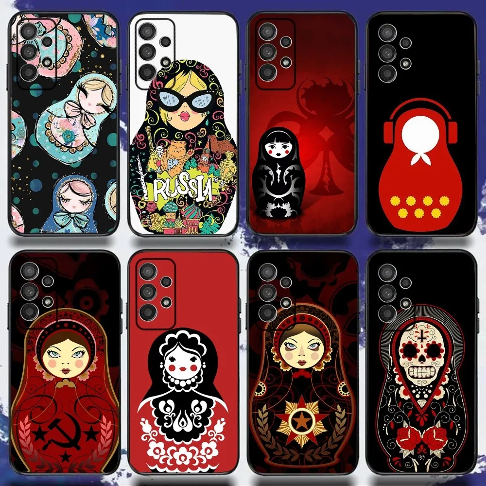 

Russian Dolls Matryoshka Phone Case For Samsung S24,S21,S22,S23,S30,Ultra,S20,Plus,Fe,Lite,Note,10,9,5G Black Soft Cover