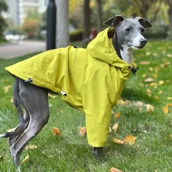 Windproof Jacket for Italy Greyhound Winter Velvet Water-repellent Warm Raincoat Green Soft Fleece Zipper Sweatshirt for Dog