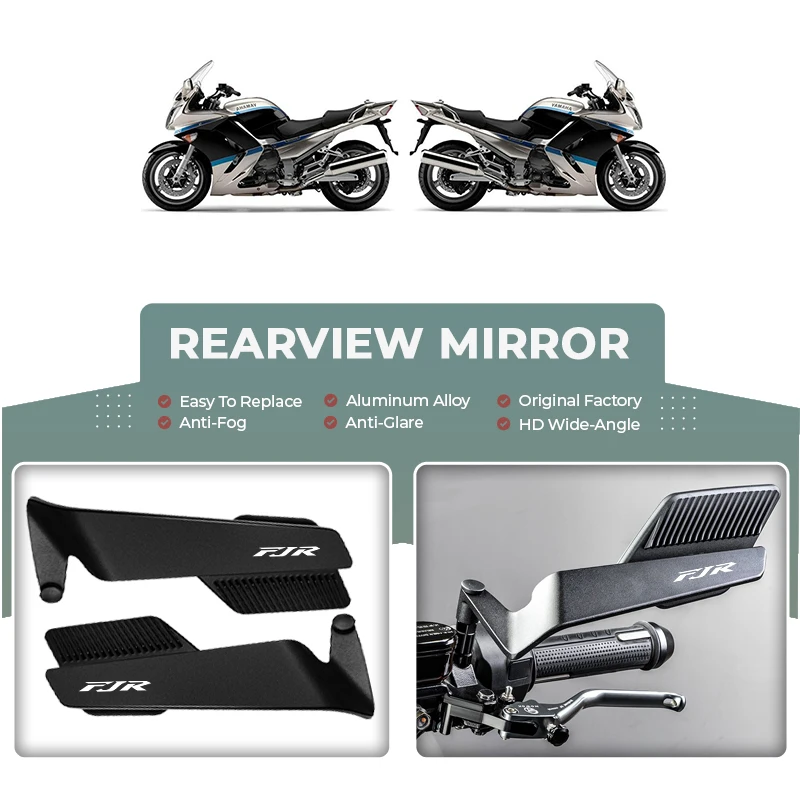 

Motorcycle Wide View Convex Mirrors Anti Glare Alloy Wind Wing For YAMAHA FJR 1300 FJR1300 FJR1200 FJR1300A FJR F J R