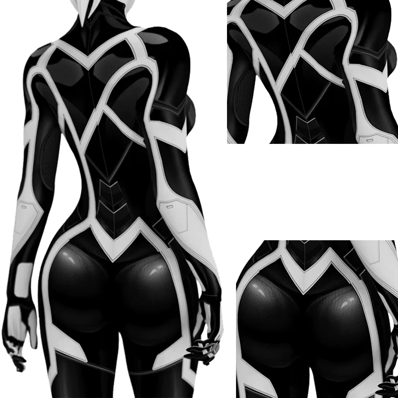 Gioco PS5 Black Kitty Cat Cosplay supereroe 3D stampato Spandex disfrattes Para Kitty Cat body Zentai Outfit Costume di Halloween