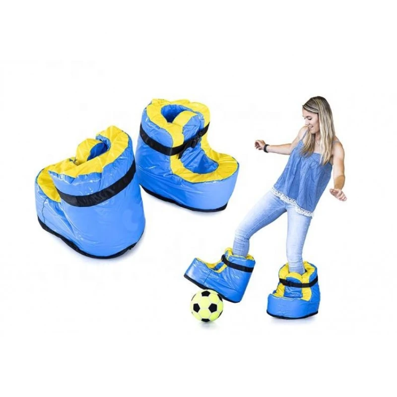 

Team Building games Giant Inflatable PVC Soccer Shoes sponge big football shoes for sale