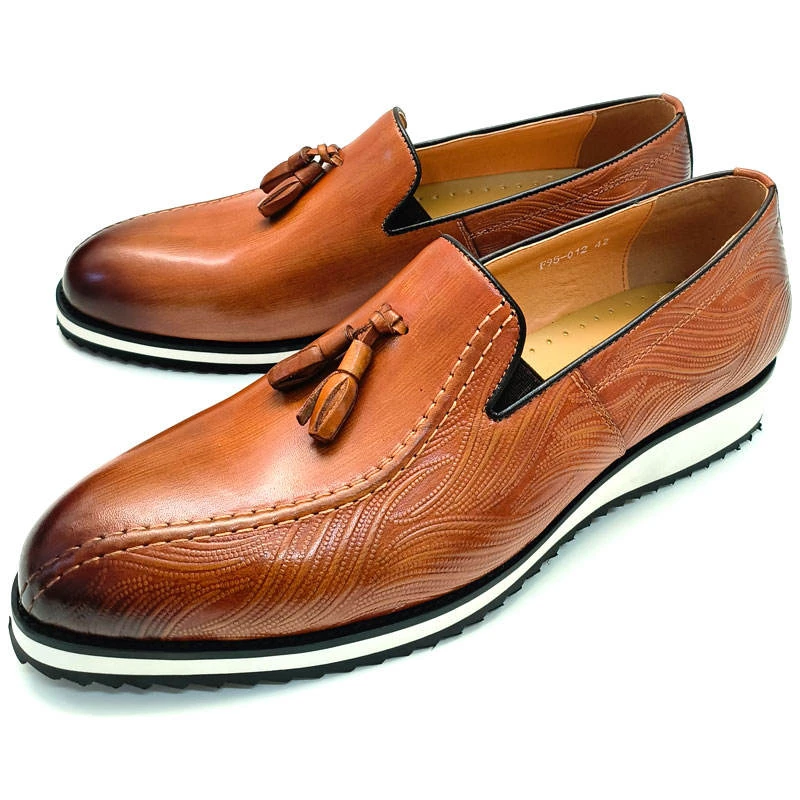 

Factory Wholesales Office Leather Casual Shoes Breathable Fashion Men's Shoes Genuine Leather Upper Comfortable EVA Rubber Sole