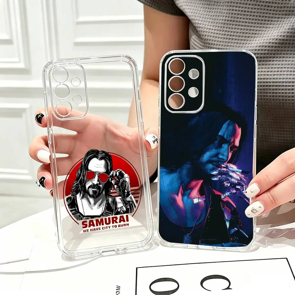

Game Role Johnny S-Silverhan Phone Case For Samsung S25,S24,S21,S22,S23,S30,Ultra,S20,Plus,Fe Transparent Cover