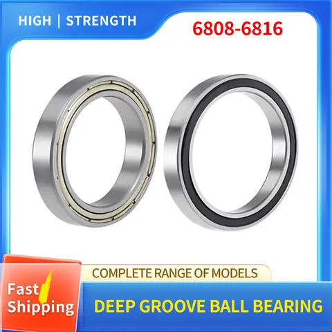 6808 6809 6810 6811 6812 6813 6814 6815 6816 2RS 2Z 2RZ ZZ C3 Thin Walled Deep Groove Ball Bearing Made In CHINA