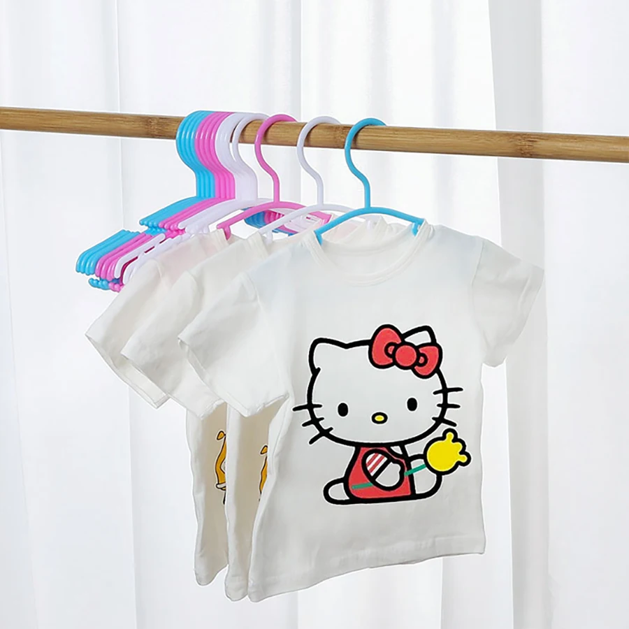 10 children\'s non-marking multifunctional hangers with hooks, children\'s clothing store hanging clothes display