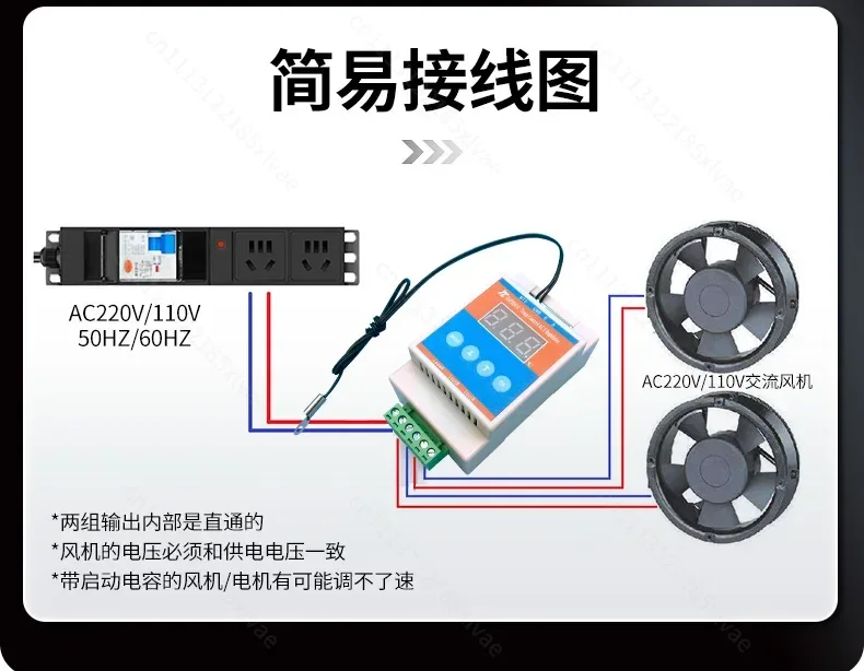 Industrial Cabinet Temperature Control Unit AC Fan Speed Regulation Board Heating Module With RS485 Communication Function