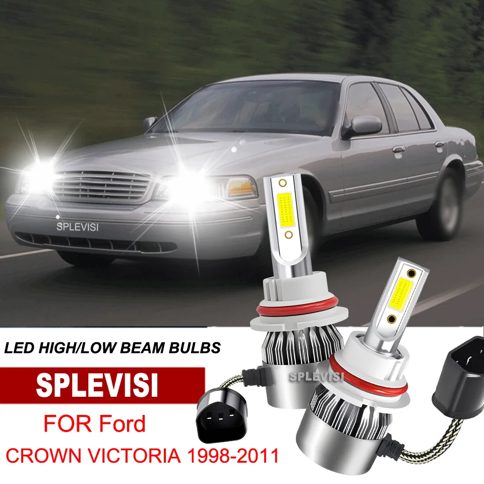 

9007 HB5 LED Headlight High/Low Beam Bulb FOR Rainy Day For Ford CROWN VICTORIA 1998-2011 Expedition 1997-2002 Focus 2005-2007