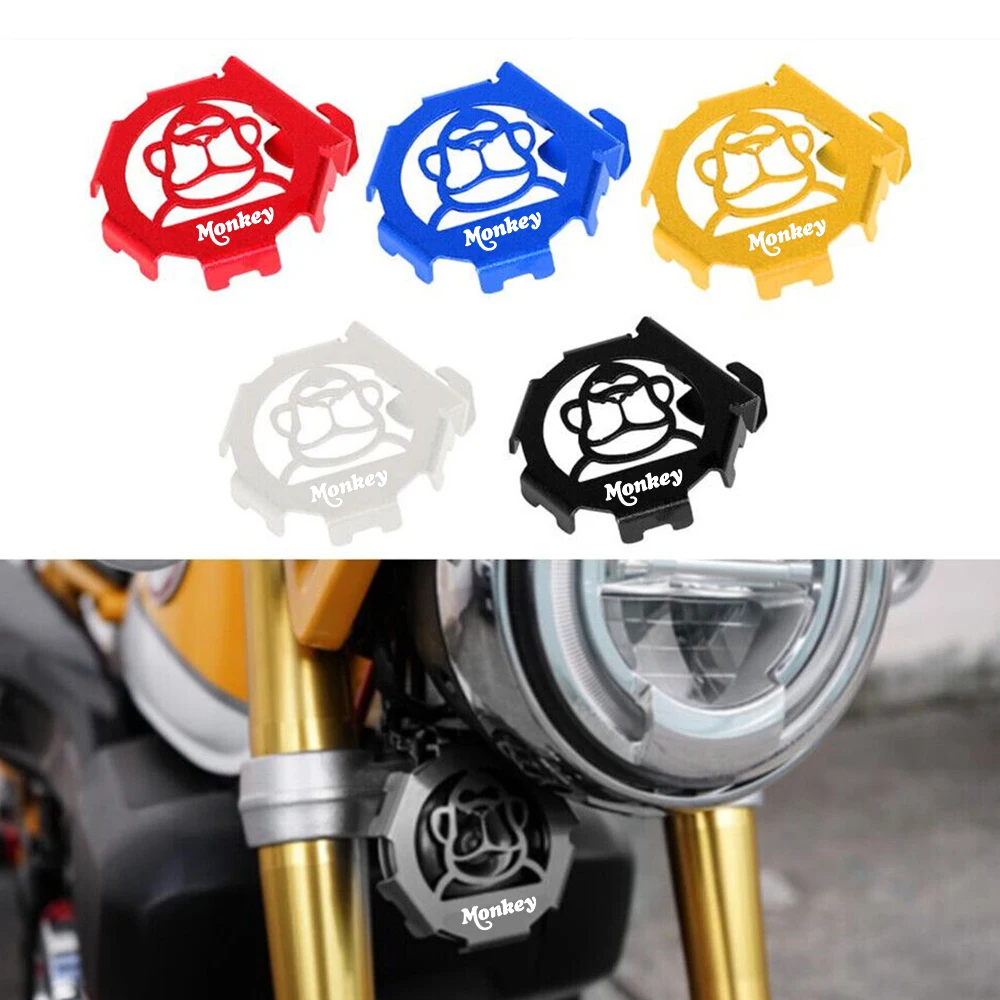 Monkey LOGO Motorcycle CNC Laser Cut Horn Cover Guard Protector Plate For Honda Monkey 125 2018 2019 2020 2021 2022 2023 2024