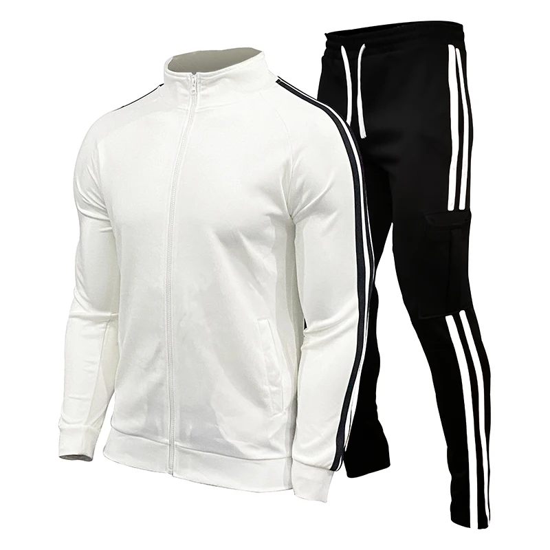 2023 Men's Suit Two-Piece Tracksuit Casual Sports Jacket+Trousers Harajuku Sports Suit Spring And Autumn Hoodie Sportswear