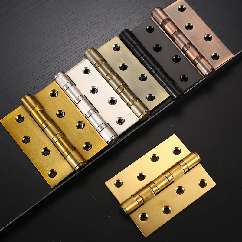 

6Pcs 4 Inch Bearings Hinges Stainless Steel Door Hinge 3mm Thick Heavy Doors Strong Load Bearing Gemel Hardware Accessories