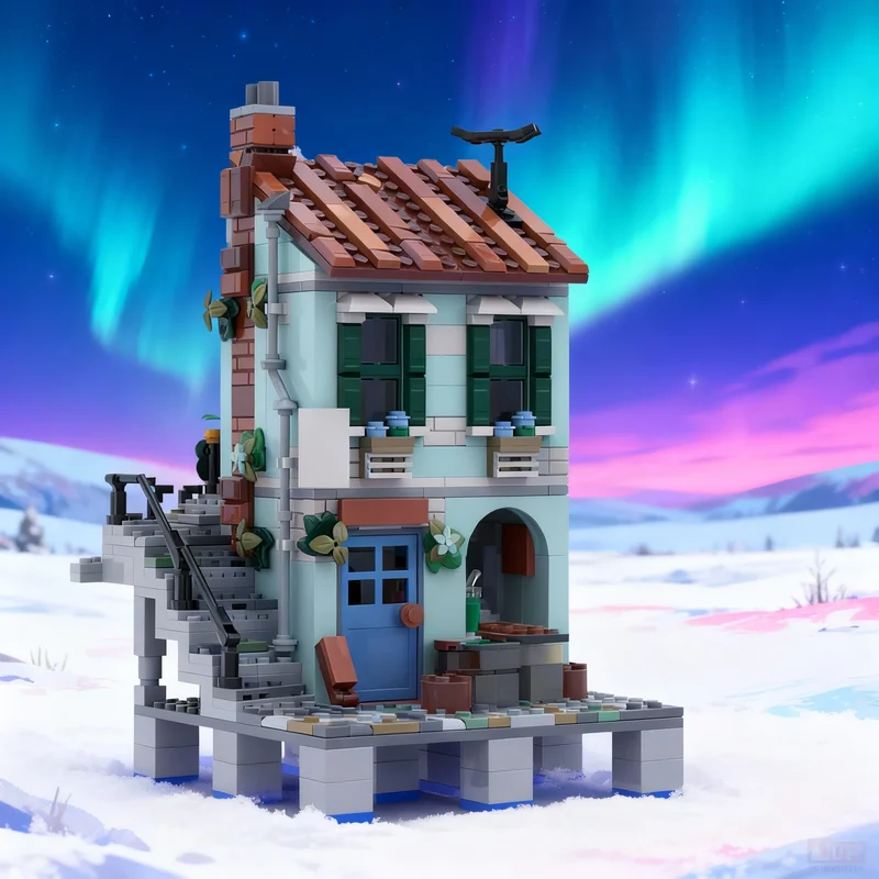 

630pcs MOC Little Bakery Riviera Extension Modular Streetscape Model Building Blocks Architecture Toy Christmas Gifts Brick Kids