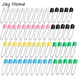 20PCS Mixed Plastic Head 1.6 Inch Cloth Diaper Pins with Locking Closures Stainless Steel Safety Pins for Quilting Sewing