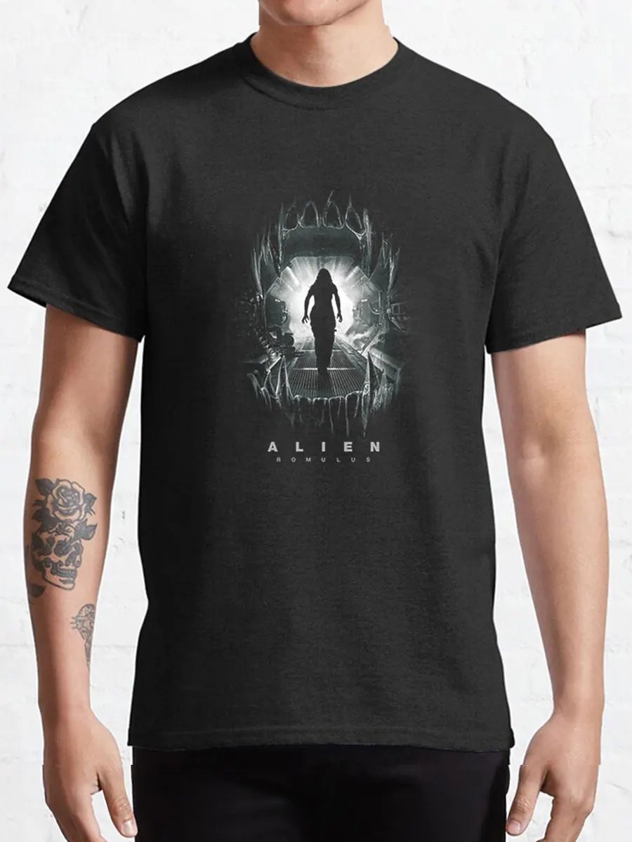 Alien Romulus Xenomorph Alien 2024 cinema sci fi horror moive The ALIEN Saga 100% Cotton printed plus size t shirt for men