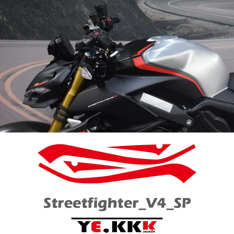 

For Ducati Streetfighter V4SP/V4 Tank Sticker Decal Design PANIGALE SP Customizable Colors Red Matt Black Matt Red