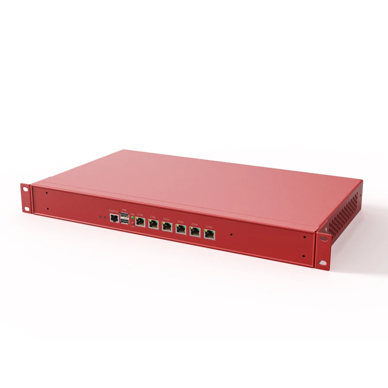 Imagem -02 - Bkhd-dispositivo de Montagem em Rack 1u Vermelho Router Firewall Celeron N5105 6x2.5g Ethernet Suitabl 1338npe para Segurança de Rede Vpn Sd-wan Vlan