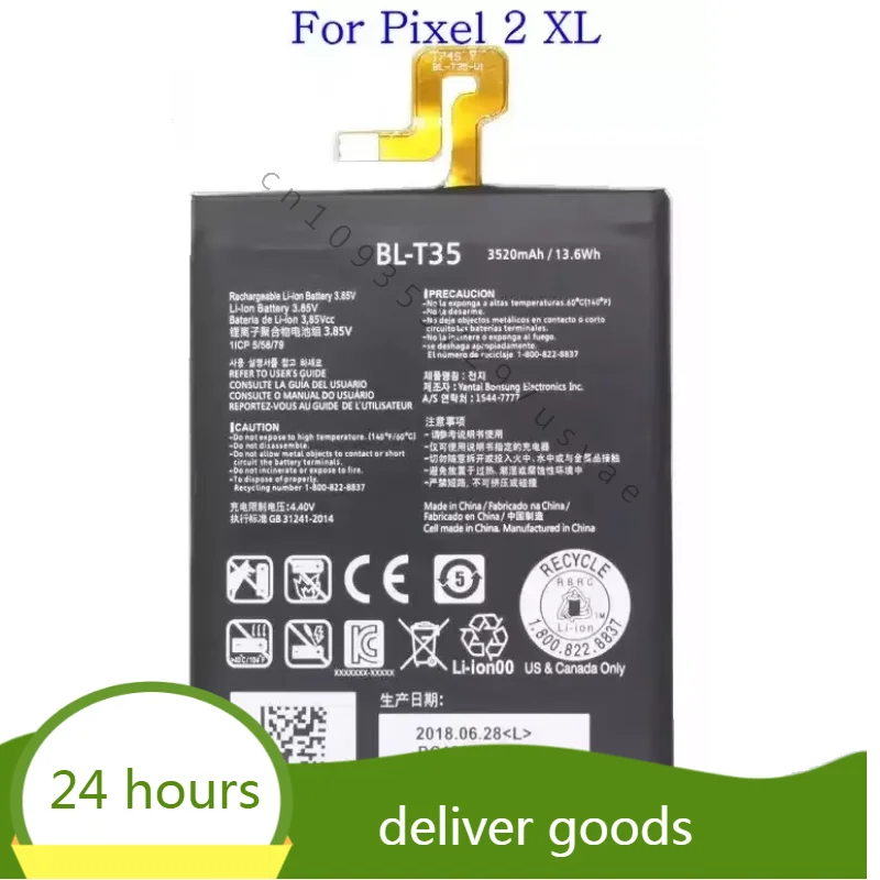 For LG Pixel 2XL BL-T35 Built-in Battery Google Pixel 2 XL Mobile Phone Battery