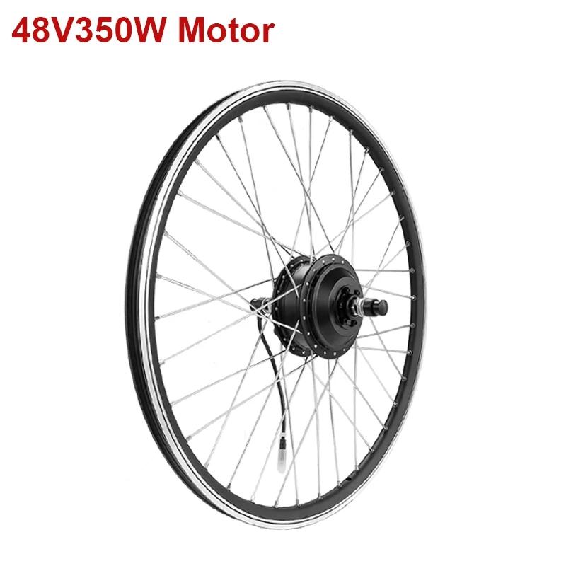 Elektrische fiets voor-achterwielnaafmotor 36V 48V 350W 500W ondoordringocie Giagio Elektrische fiets conversiekit 20inch 26inch