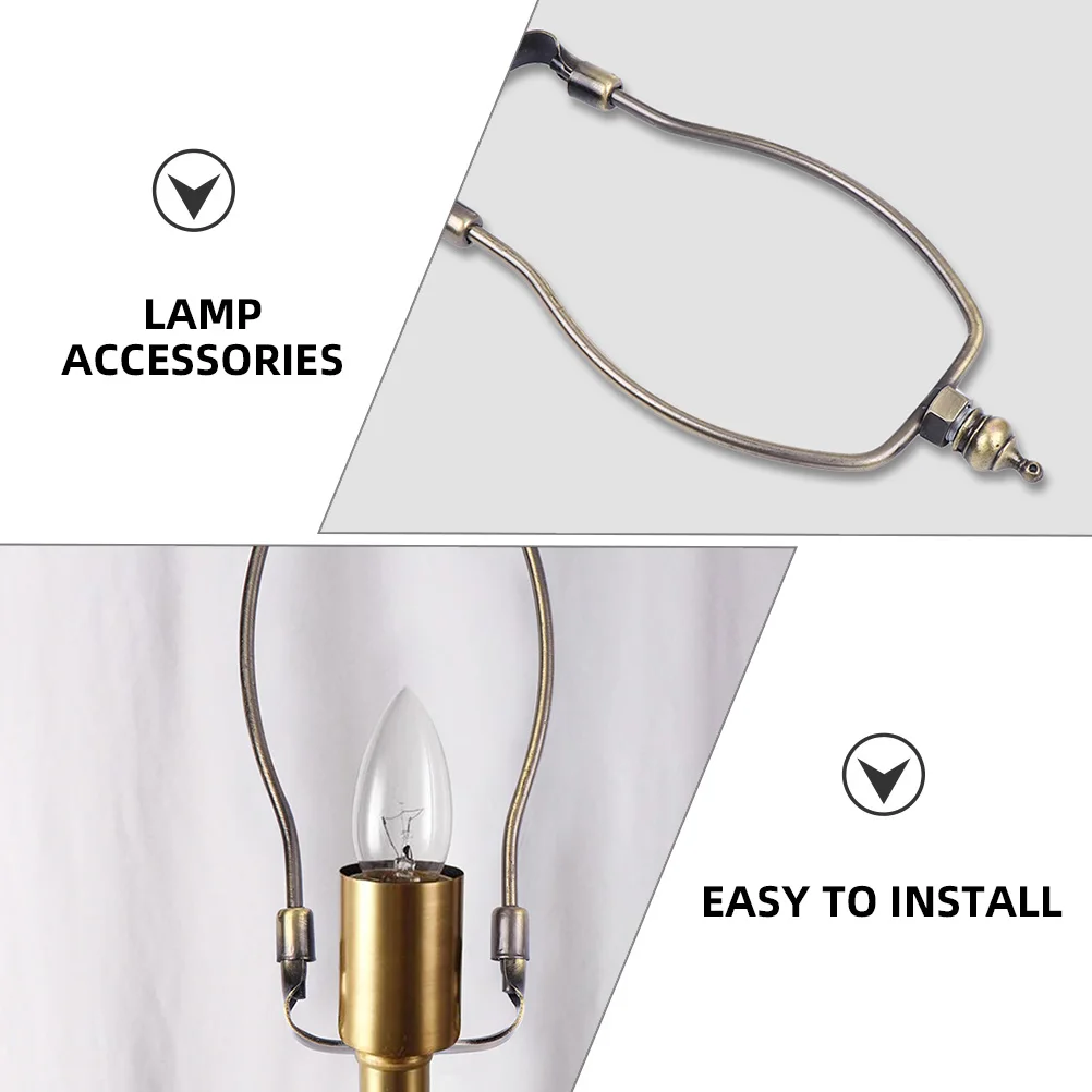 

2 Pcs Horn Bracket Light Fixture Replacement Shades Adapter Alloy Plating Lamp Holder