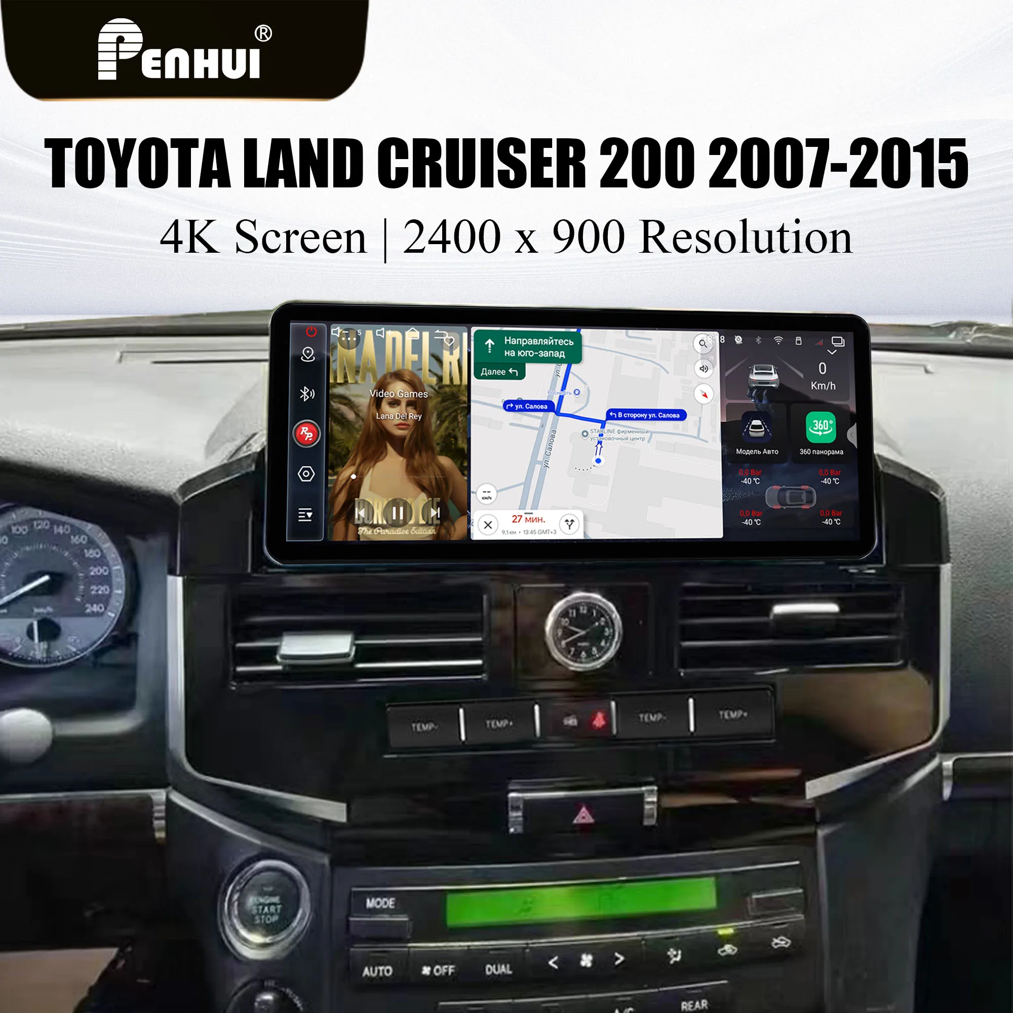 12.3 inch Redpower for Toyota Land Cruise 200 2007-2015 Crystal Sound 850 Pro Max Android Car Radio Player Screen CarPlay DVD