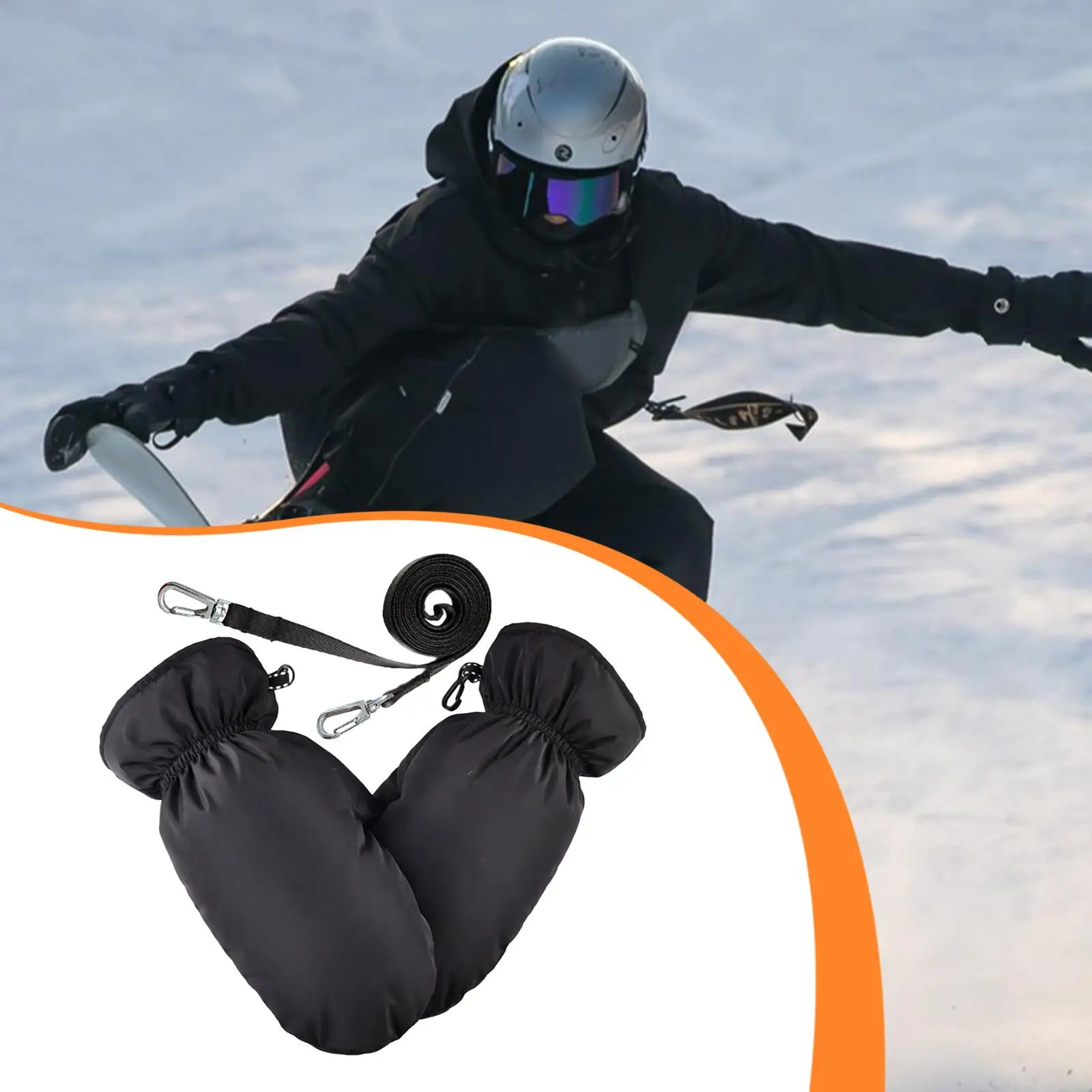 

Down Mittens Thickened Warm Thermal,Cold Weather Ski Gloves,Winter Snow Mittens for Biking Snowboarding Riding Autumn Winter