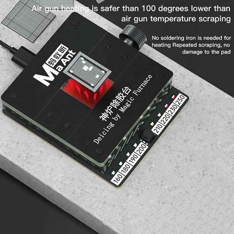 محطة إزالة الصمغ السحرية MA ANT SL-1 مناسبة للهاتف المحمول IC CPU إصلاح التدفئة أداة الصيانة الشاملة لإزالة الصمغ #2