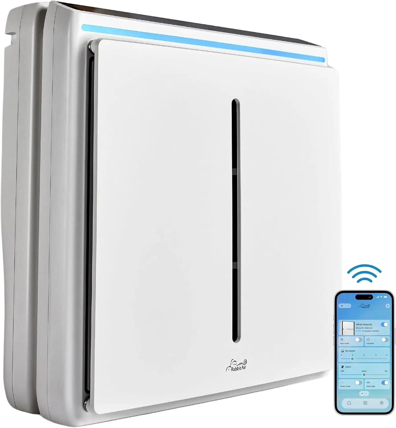 

WiFi Enabled Compatible Mountable HEPA Filter for Rabbit Air A3 SPA 1000N Air Purifier Home Odor Remover Remove Smoke Pet Dander Dust VOCs White Filter