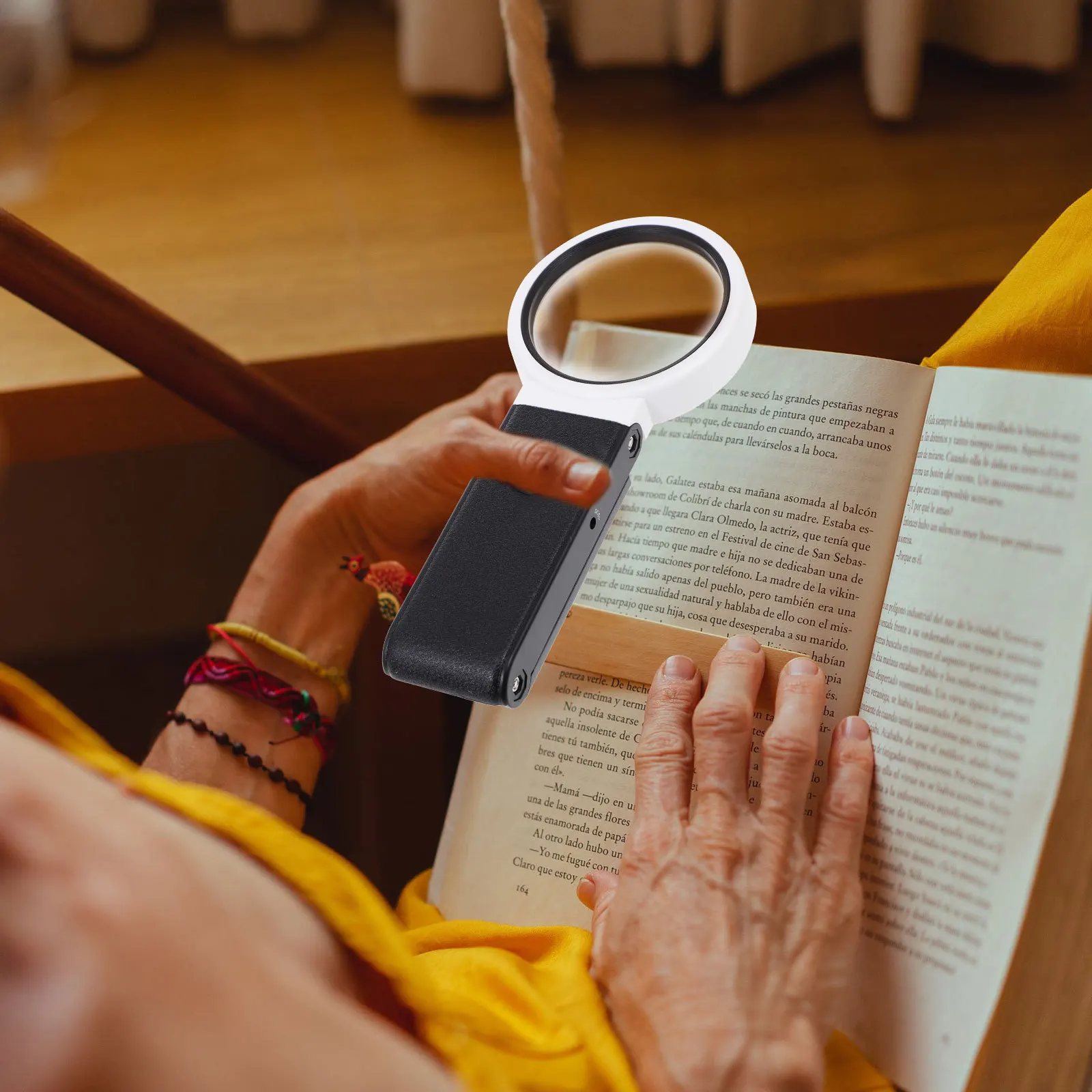 

Portable Magnifying Glass Kids Observation Durable Acrylic ABS Lightweight Clear Vision Practical Long Lasting