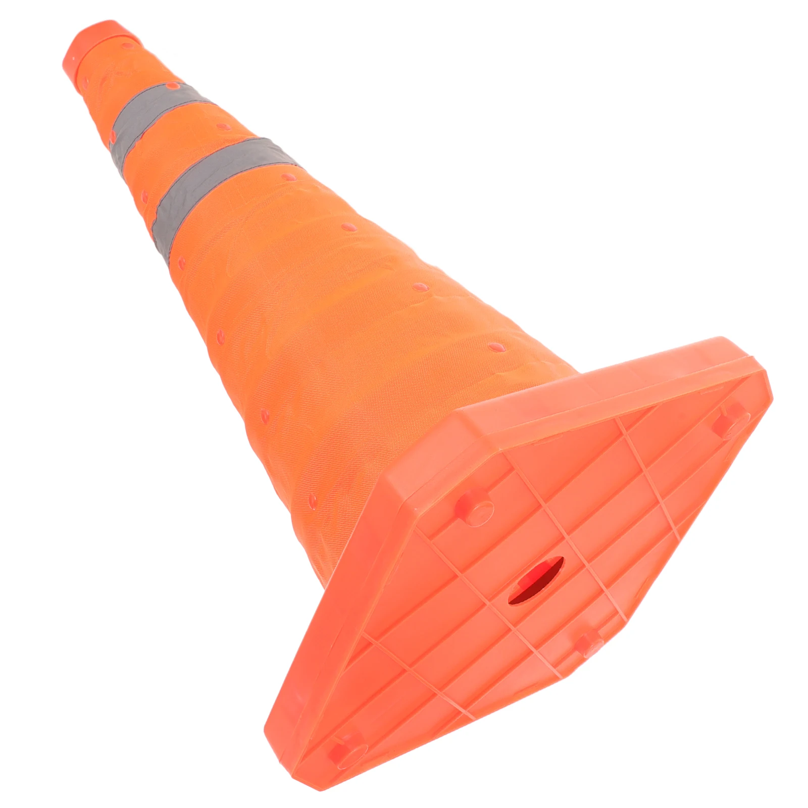 

Collapsible Traffic Safety Cones Folding Warning Road Orange Driveway Plastic Oxford Stable Base Bright Color Long