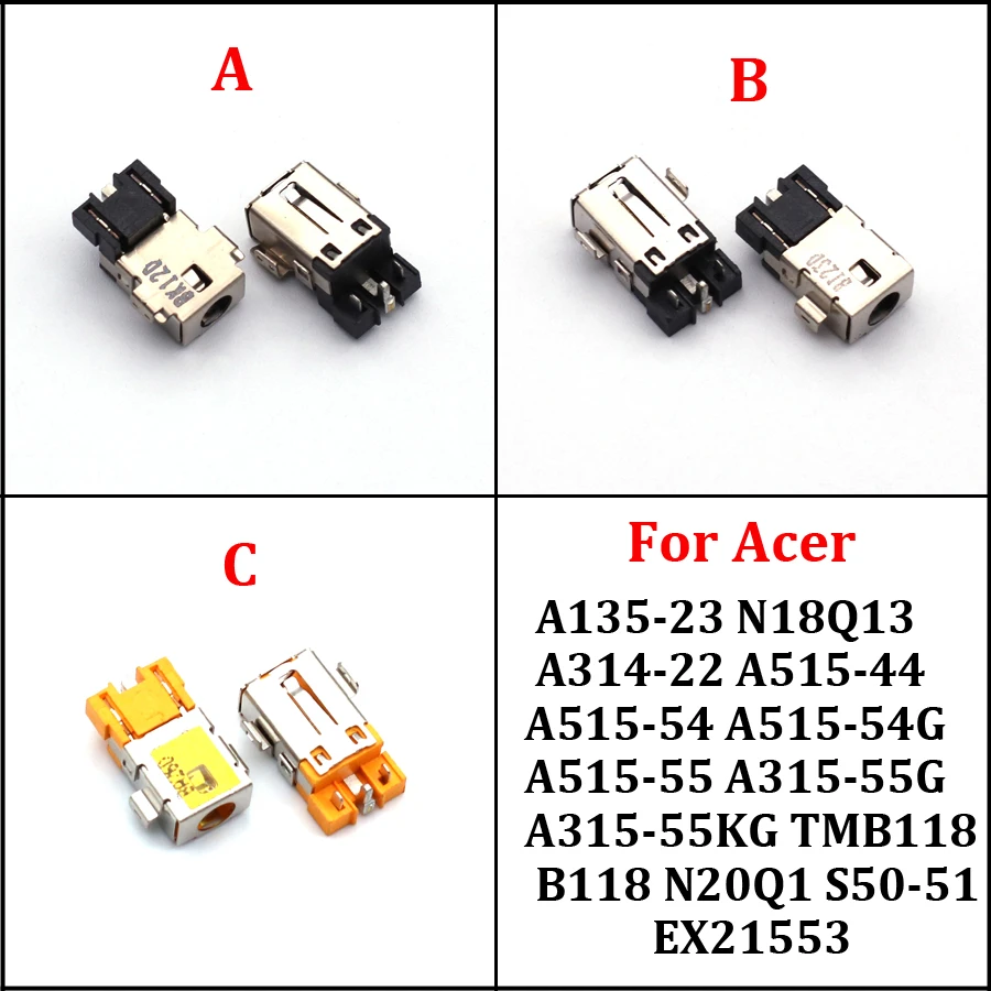 Laptop DC Power Jack Connector For ACER A515-54 A515-54G A515-55 A315-55G A315-55KG A315-23 A314-22 N18Q13 N20Q1 EX21553 S50-51