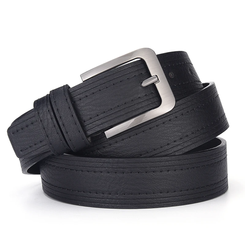 Neue männer Hochwertige PU Leder Gürtel Metall Pin Schnalle Gürtel Freizeit Business Bund Modische Männliche Zubehör Designer Gürtel – Detail 3