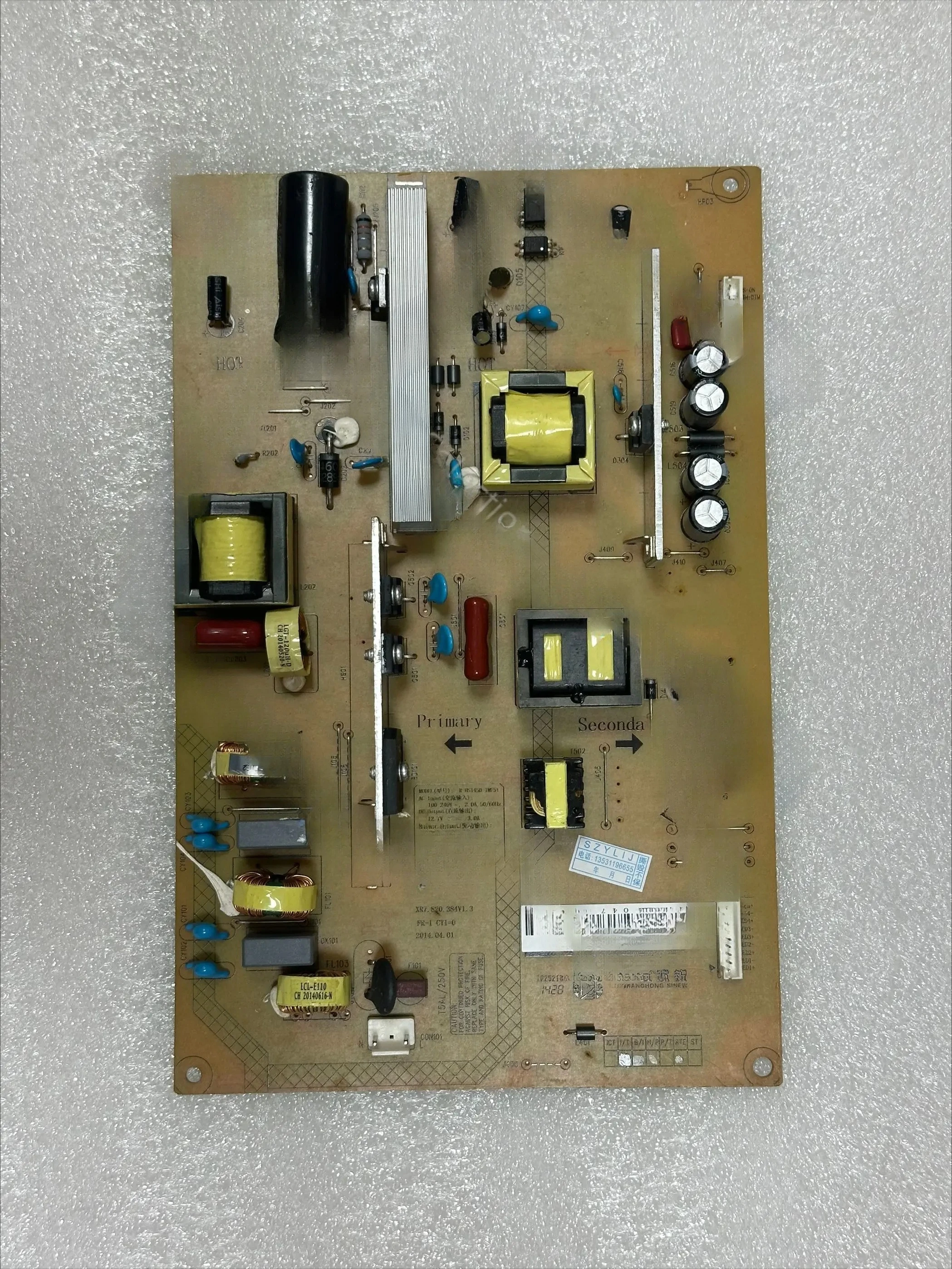 

Оригинальная плата питания R-HS145D-1MF51 Плата питания телевизора XR7.820.384V1.3